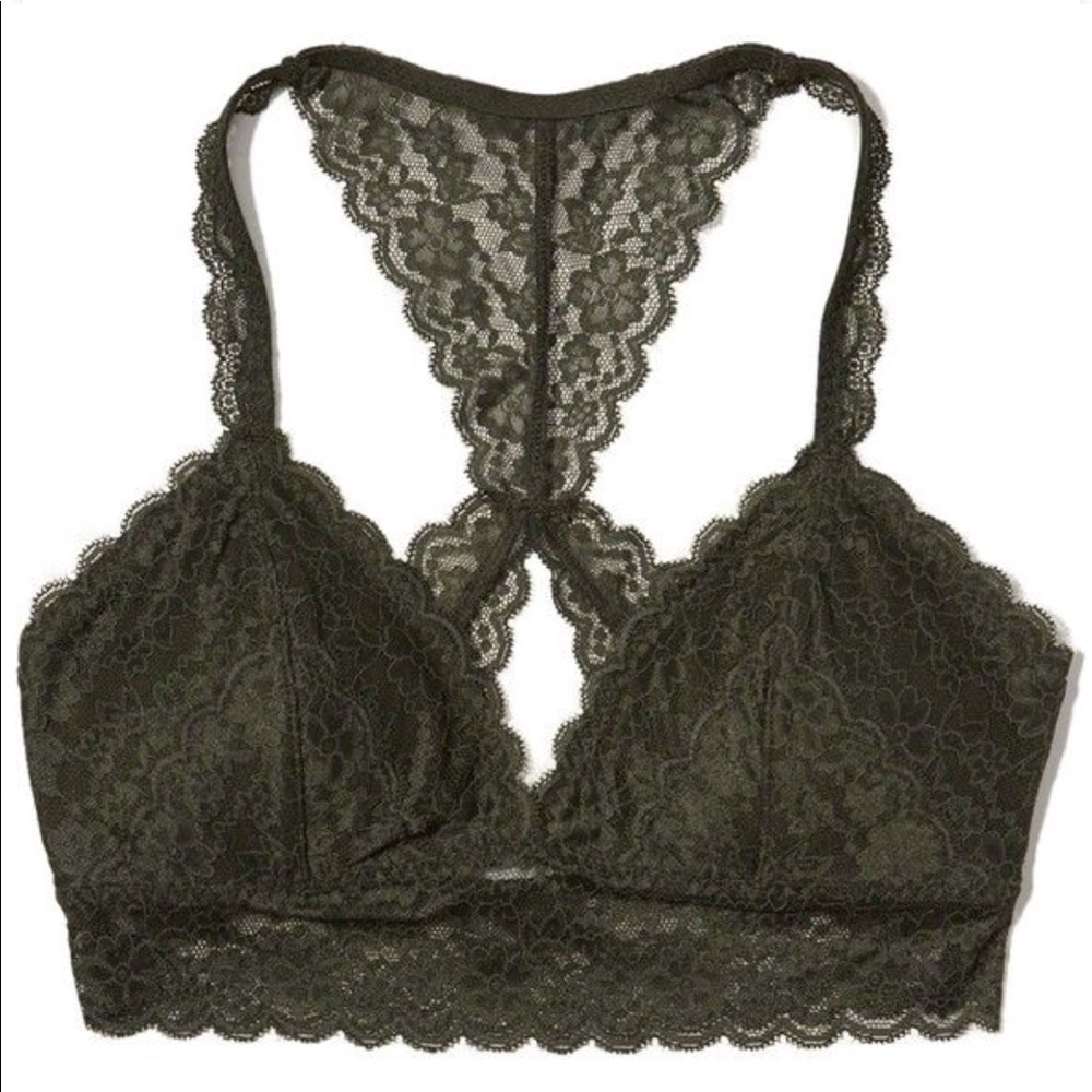 Racerback Longline Padded Lace Bralette